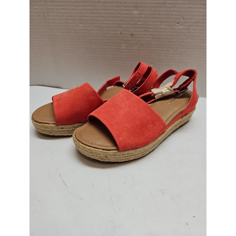 Lane Bryant Womens‎ Coral Ankle Strap Wedge Espadrille Sandals 8W Platform